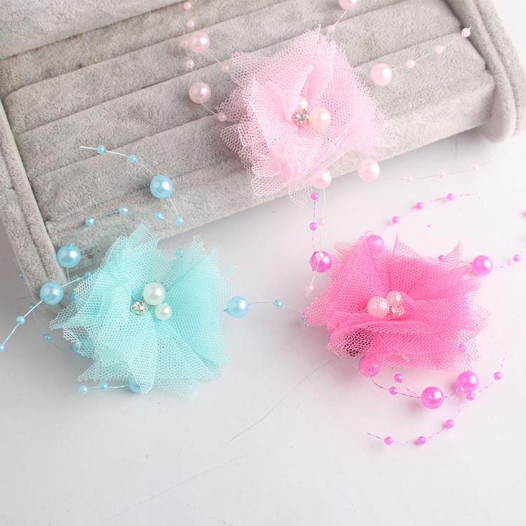 迷茫日用百货花朵珍珠边夹