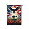 Bandera de Jardín del 250 Aniversario de Estados Unidos Transfronteriza Decoración para Fiesta Festiva Colgante para Patio Exterior