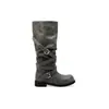 Botas retro apiladas Chuyuji para mujer, nuevo estilo otoño e invierno 2026, que aumentan la altura, botas de vaquero occidentales Maillard
