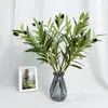 Rama de olivo artificial con frutos Rama de olivo Decoración del hogar Bonsái falso Hoja verde encriptada Planta en maceta Estilo Nórdico Ins