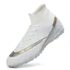 Zapatos de fútbol talla grande transfronterizos para hombre de caña alta para estudiantes, zapatos de entrenamiento de competición, césped artificial, clavos largos rotos, zapatos de pato mandarín, clavos rotos