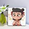 Nuevo Nezha Niño Demonio Nao Hai diy Pintura al Óleo Digital Rellenado a Mano Pintado a Mano Color al Óleo Pintura Decorativa Dibujos Animados Lindo