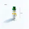 Zibo Reno de Papá Noel Glaseado Caja de Regalo de Muñeco de Nieve de Vidrio Casa Accesorios Navideños Adornos Decorativos