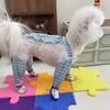 Calças anti-sujeira com estampa de leopardo para cachorro de pelúcia para animais de estimação, estampa de leopardo do que urso de pelúcia, roupas universais anti-sujeira e à prova de poeira