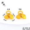 Ansioso pelo colar com pingente de ouro de areia de cor sólida boutique diy não desbota de longo prazo, botão de lótus, botão de lótus, espiga de trigo, acessórios de ouro de areia para mulheres