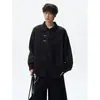Primavera y Otoño Tallas Grandes Nuevo Estilo Chino Camisa Casual Holgada de Manga Larga con Solapa para Hombre Ropa Exterior Jacquard Retro con Botón Metálico