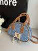 Bolso Pequeño Colorblock de Mezclilla para Mujer Verano 2026 Nuevo Estilo Bolso de Mano Bolso Almohada de Moda Chic Diseño de Nicho Bolso Cruzado
