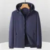 Chamarra con capucha transfronteriza para hombre, nuevo cortavientos casual deportivo suelto para primavera y otoño, versátil