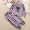 Terno casual para meninas Outono Estilo Ocidental Novas roupas de rua de celebridades da Internet para crianças Estilo coreano para meninas Primavera e Outono Duas peças da moda