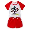 Traje de Verano para Niños 2023 Ropa Nueva para Niños Pantalones Cortos Calientes de Bebé Camiseta de Manga Corta Pantalones Cortos Conjunto Casual Deportivo de Dos Piezas Moderno