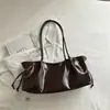 Moda de Viaje Estilo Coreano 2026 Nueva Bolsa de Hombro Grande de Lona Plegada con Cordón Casual Simple Elegante