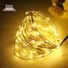 Fita de Luz de Fio de Cobre com Caixa de Bateria USB, Cordão de Luz de Fio de Cobre, Caixa de Presente para Decoração de Bolo, Luzes de Fio de LED, Decoração de Natal, Luzes Coloridas de Fio de Cobre