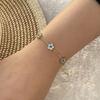 [Ice Meng] Pulsera de acero inoxidable con forma de ojo de gota de aceite y flor de estrella. Joyería transfronteriza europea y americana para B552.