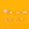 Cuentas Separadoras Corazón Flor de Durazno Plateadas Conservación de Color DIY Pulsera de Cuentas Hecha a Mano Pulsera Collar Material de Cuentas Sueltas Accesorios Metálicos