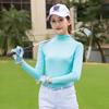 Roupa de Golfe Verão Seda Gelo Roupa de Proteção Solar Feminina Fina Respirável Outdoor Anti-UV Esportiva Manga Longa Roupa de Proteção Solar