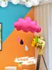 Decoraciones para Habitación Infantil Cara Sonriente Nube Decoración Colgante Fieltro No Tejido Luna Guardería Centro Comercial Ventana Decoración Colgante Aérea