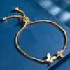 Pulseira de Zircônia Elegante Borboleta de Alta Qualidade para Puxar Feminina Joias da Moda Presente para Melhor Amiga Estudante Joias Versáteis no Atacado