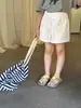 Pantalones Cortos de Tres Cuartos Versátiles y Frescos de Algodón de Color Sólido Estilo Coreano Casual de Verano para Niños y Niñas Aimo Beibei