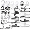 Ganchos a juego para empaques de calcetines, Ganchos de plástico para exhibir calcetines, Ganchos con forma de signo de interrogación 2 para calcetines