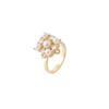 Anel Feminino Transfronteiriço Micro-Cravado Flor Giratória Zircônia Temperamento Estilo Cool Diamante Cheio Anel de Amor Joias Atacado