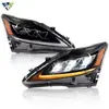 Adequado para modificação de conjunto de farol Lexus IS 06-12 para faróis de lente LED de três olhos com setas sequenciais