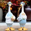 Artesanato de Comércio Exterior Decoração de Jardim de Pátio Artesanato de Resina Criativa Mobiliário para Casa Pato Azul Nórdico