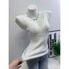 Moda Nueva Primavera y Verano 2026 Versátil Diario Cuello en V Dos Tonos Adelgazante Chica Atrevida Suéter Tejido para Mujer