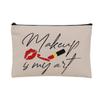 Bolsa de Lona Personalizada Bolsa de Mão com Zíper Bolsa de Armazenamento Bolsa de Maquiagem Feminina Porta-Moedas Bolsa de Presente Bolsa Bolsa de Lona