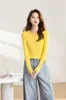 Camiseta térmica de cuello en V para mujer para otoño e invierno