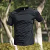 Atacado de tops masculinos de seda gelada de manga curta para o verão, finos e respiráveis, camisetas esportivas de secagem rápida de novo estilo, roupas de manga curta para atividades ao ar livre