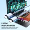 Cable de Datos de Carga Rápida Trenzado en Forma de L PD60W Es Adecuado para Cable de Datos Apple 15 Cable de Carga para Teléfono Móvil Tipo-C