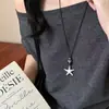 Collar Colgante Plata Estrella Pez Pequeño Gota de Agua Corazón Estilo Coreano Diseño de Nicho Sensación de Alta Gama Estilo Largo Accesorios a Juego