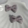 Tela rayada lazo polvo brillante pajarita pequeña accesorios de ropa ropa diy zapatos y calcetines accesorios decoración
