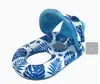 Fila flotante inflable para adultos con forma de hoja de arce, engrosada, para cruzar fronteras, tumbona acuática multifuncional en forma de U con portavasos, cama flotante de ocio