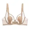 Sujetador de Malla Suave de Acero con Orejas de Conejo Transpirable para Mujer, Sujetador Reductor para Busto Grande, Ropa Interior Anti-Bultos, Estilo Delgado de Verano