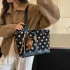 Bolso Casual de Ante Peludo con Lunares para Mujer Gran Capacidad 2026 Nuevo Otoño Retro Milenial Bolso de Hombro Tote para el Trabajo