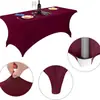 Especializado para Comercio Exterior, Fundas Elásticas para Mesas Transfronterizas para Banquetes de Bodas, Restaurantes de Lujo, Banquetes de Hotel, Decoraciones de Boda, Poliéster, Color Sólido, Forma Cuadrada