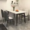 Popular Conjunto Minimalista de Mesa e Cadeiras de Jantar de Luxo Leve, Mesa de Jantar Retangular para Apartamentos Pequenos, Mesa de Jantar para Casa