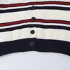 Ropa de Mujer 2026 Verano Nuevo Estilo Europeo y Americano Moda Sencillo Versátil Cardigan de Punto Rayado Suéter en Color de la Foto
