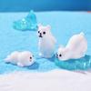 Nuevo Lindo Pingüino Oso Polar Musgo Micro Paisaje Escena de Nieve Adorno Foca Cubito de Hielo Paisajismo Navideño Accesorios