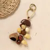 Nuevo colgante de bolsa de cuentas de semillas que cumple deseos estilo chino, llavero de Bodhi natural tejido a mano, decoración artística retro para bolsa