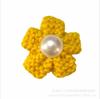 Otoño e Invierno nuevo algodón de leche flor de cinco pétalos accesorios de lana ganchillo flor pequeña decoración de ropa accesorios de tocado de flor pequeña