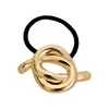 Sentido de diseño europeo y americano anillo para el pelo de aleación geométrica cuerda para el pelo de personalidad anillo para el pelo de alta gama goma elástica para coleta alta accesorios para el pelo transfronterizos