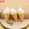 Serie de Conos Degradados Bicolor Tridimensional Juguete Alimentario DIY Pegamento de Crema Accesorios de Resina Colgante para Tocados Llavero