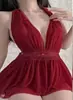Pijamas Sexy para Mujer Verano Estilo Malla 2026 Nueva Llegada Camisola de Malla Bata de Noche de Gama Alta Ropa para el Hogar Estilo Delgado