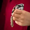 Llavero de Arowana de Latón Puro Tejido a Mano Colgante Pequeño Colgante Colgante Tendencia para Hombre Pez Residual Cada Año