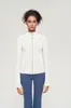 Fábrica de origen Define chaqueta de yoga con el mismo diseño con cuello alto, transpirable, de secado rápido, ajuste ceñido, ropa deportiva atlética para fitness