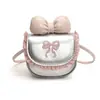 Bolso Infantil Nuevo Bordado con Lazo Retro, Bolso Silla Mini Moderno Dulce, Bolso Cruzado para Auriculares y Labial Padre-Hijo