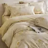 Juego de cuatro piezas de algodón puro estilo campo francés, engrosado, ecológico, cepillado, para otoño e invierno, sábana y funda de edredón florales retro cálidas