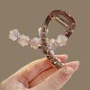 Grampo de cabelo de flor de rosa média feminino de alta qualidade, grampo de cabelo com strass, grampo de cabelo para trás, cabeça de tubarão, acessórios para cabeça